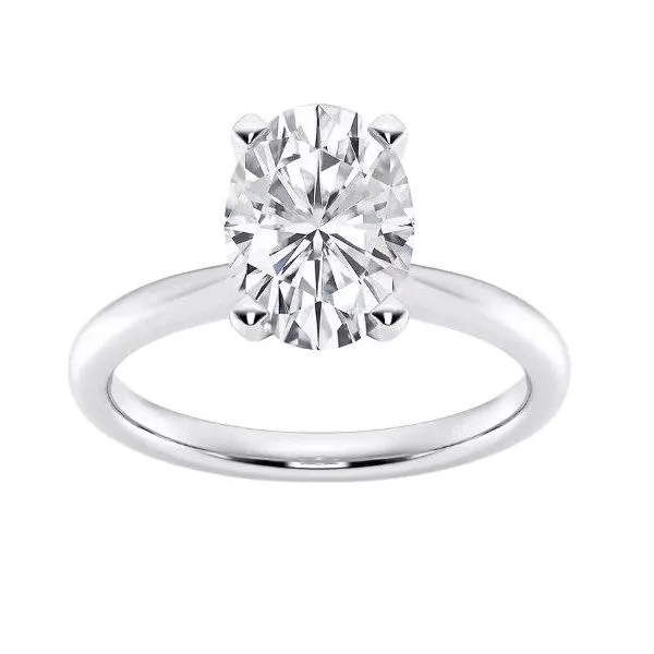 14 Karat White Gold Lab Grown Diamond Engagement Ring Tipton's Fine Jewelry Lawton, OK