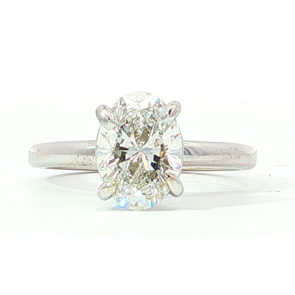 14 Karat White Gold Lab Grown Diamond Engagement Ring Tipton's Fine Jewelry Lawton, OK