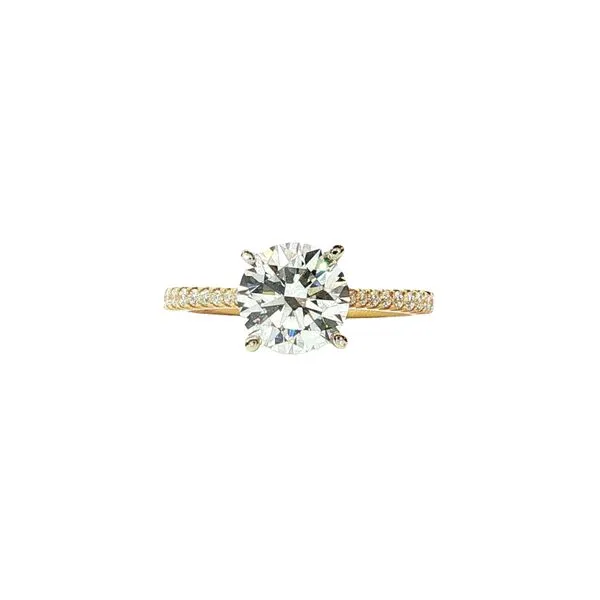 18K Yellow Gold Lab Grown Diamond Engagement Ring Image 2 Tipton's Fine Jewelry Lawton, OK