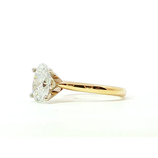 14 Karat Two-Tone Lab Grown Diamond Engagement Ring Image 2 Tipton's Fine Jewelry Lawton, OK