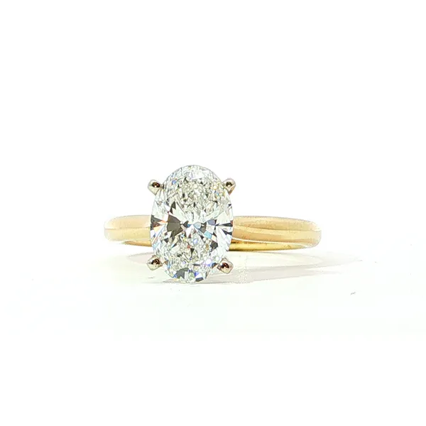14 Karat Two-Tone Lab Grown Diamond Engagement Ring Tipton's Fine Jewelry Lawton, OK