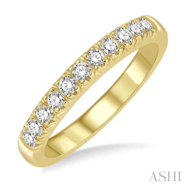 14K Yellow Gold Ladies Diamond Wedding Band Tipton's Fine Jewelry Lawton, OK