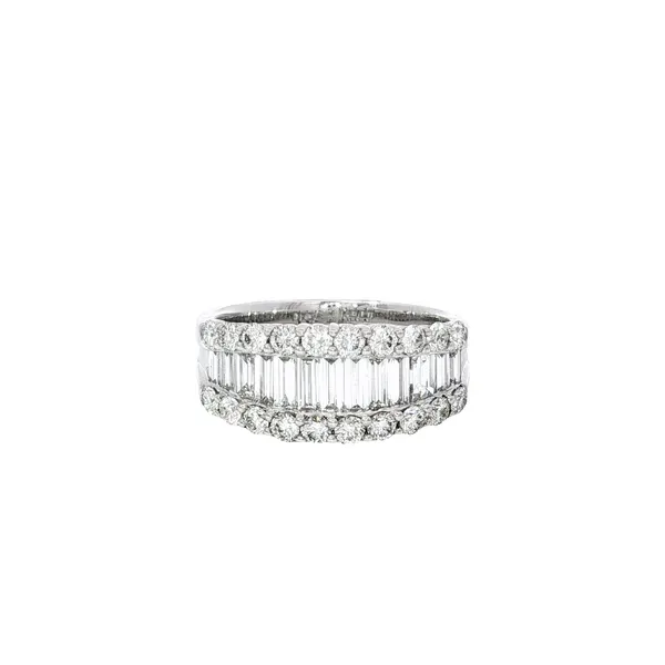 14Kt White Diamond Wedding Band Image 2 Tipton's Fine Jewelry Lawton, OK