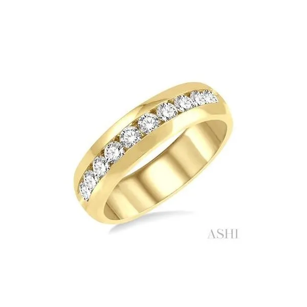 14K Yellow Gold Gents Diamond Wedding Band Tipton's Fine Jewelry Lawton, OK