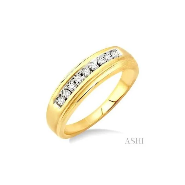 10K Yellow Gold Gents Diamond Wedding Band Tipton's Fine Jewelry Lawton, OK