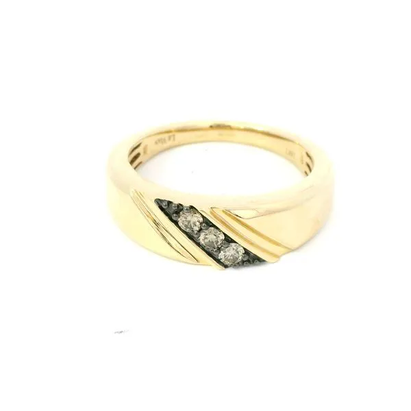 14K Yellow Gold Gents Diamond Wedding Band Tipton's Fine Jewelry Lawton, OK