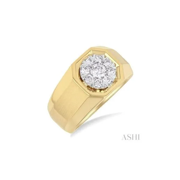 10K Yellow Gold Lovebright Diamond Men's Fashion Ring Tipton's Fine Jewelry Lawton, OK