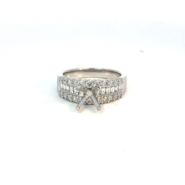 18K White Gold Diamond Semi-Mount Ring Tipton's Fine Jewelry Lawton, OK