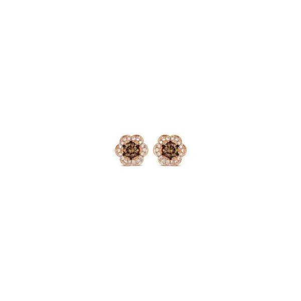 14Kt Rose Gold Chocolate Diamond Earrings Tipton's Fine Jewelry Lawton, OK