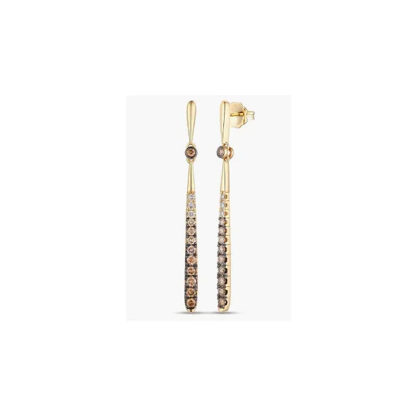 14Kt Yellow Gold Stick Diamond Earrings Tipton's Fine Jewelry Lawton, OK