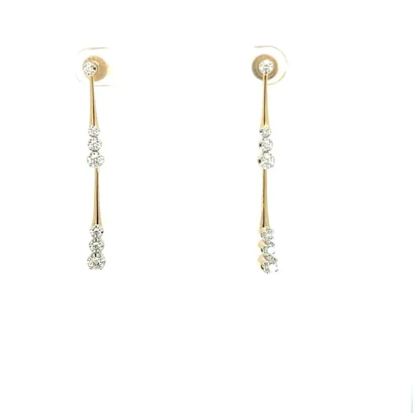 14Kt Yellow Gold Graduated Drop Diamond Earrings Tipton's Fine Jewelry Lawton, OK