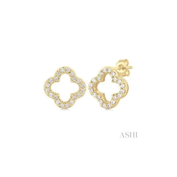 10K Yellow Gold Diamond Earrings Tipton's Fine Jewelry Lawton, OK