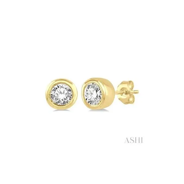 Bezel Set Diamond Stud Earrings Tipton's Fine Jewelry Lawton, OK