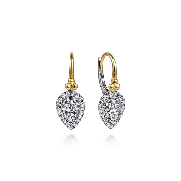 14K Two-Tone Diamond Bujukan Drop Earrings Tipton's Fine Jewelry Lawton, OK