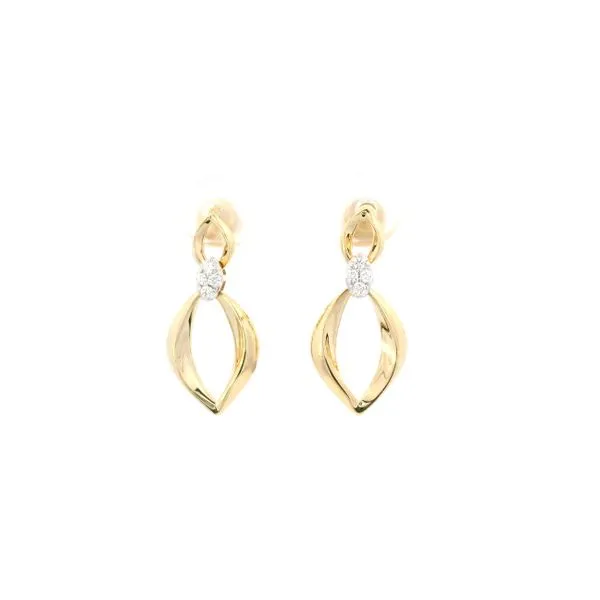 14K Yellow Gold Diamond Earrings Tipton's Fine Jewelry Lawton, OK