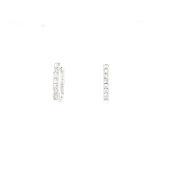 14K White Gold Diamond Hoops Tipton's Fine Jewelry Lawton, OK