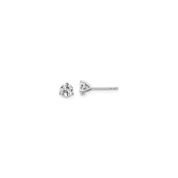 14K White Gold Lab Grown Diamond Earrings Tipton's Fine Jewelry Lawton, OK