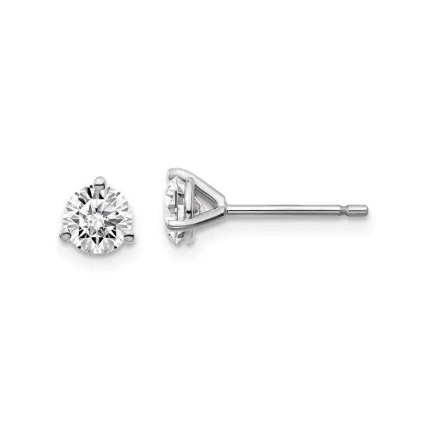 14K White Gold Lab Grown Diamond Earrings Tipton's Fine Jewelry Lawton, OK