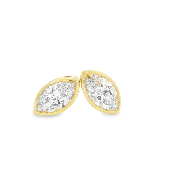 14K Yellow Gold Lab Grown Diamond Stud Earrings Tipton's Fine Jewelry Lawton, OK