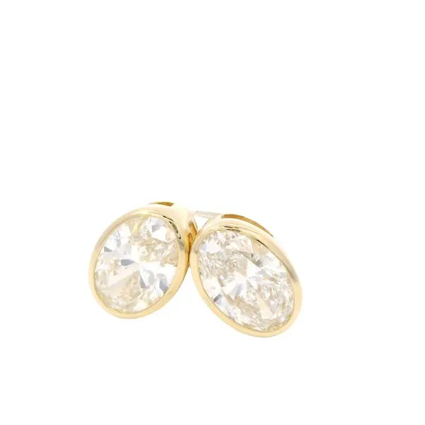 14K Yellow Gold Lab Grown Diamond Stud Earrings Tipton's Fine Jewelry Lawton, OK