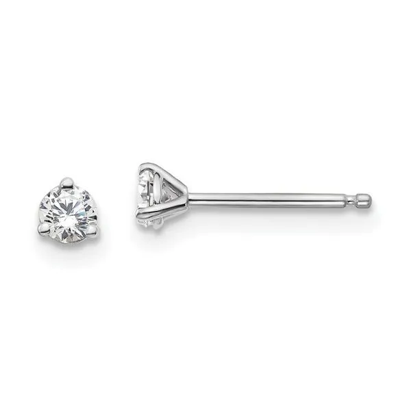 14K White Gold Lab Grown Diamond Stud Earrings Tipton's Fine Jewelry Lawton, OK
