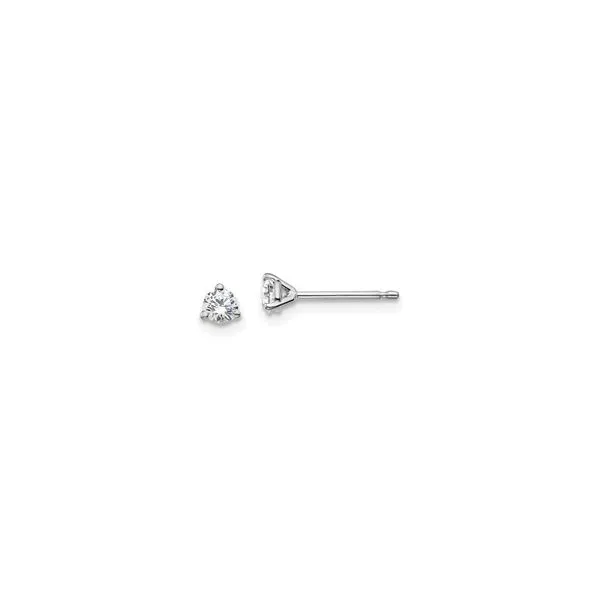 14K White Gold Lab Grown Diamond Stud Earrings Tipton's Fine Jewelry Lawton, OK