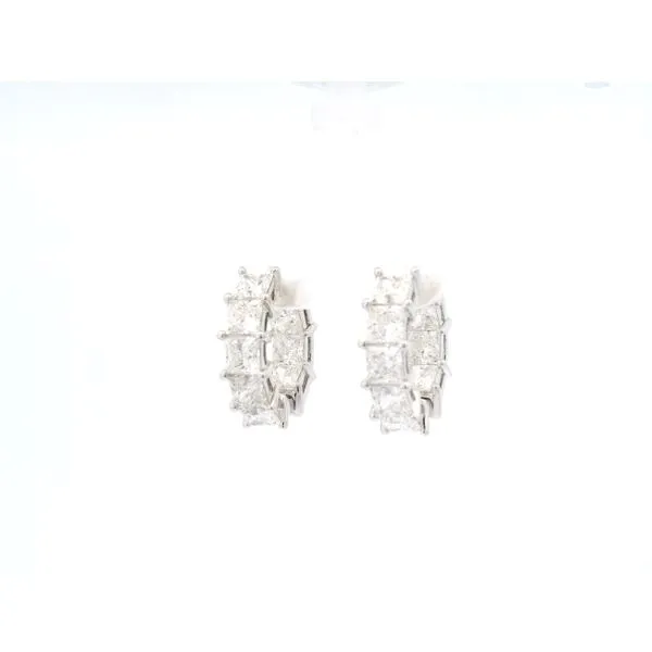 14K White Gold Lab Grown Diamond Hoop Earrings Tipton's Fine Jewelry Lawton, OK
