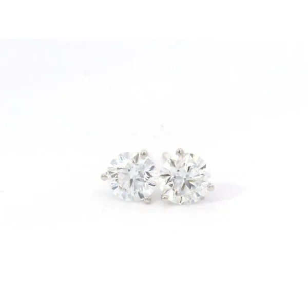 14 Karat White Lab Grown Diamond Earrings Tipton's Fine Jewelry Lawton, OK