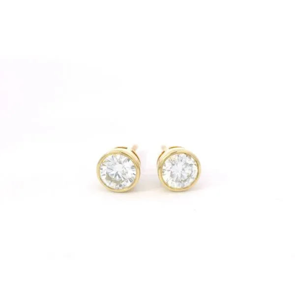 14 Karat Yellow Lab Grown Diamond Earrings Tipton's Fine Jewelry Lawton, OK