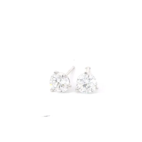 14K White Gold Lab Grown Diamond Stud Earrings Tipton's Fine Jewelry Lawton, OK