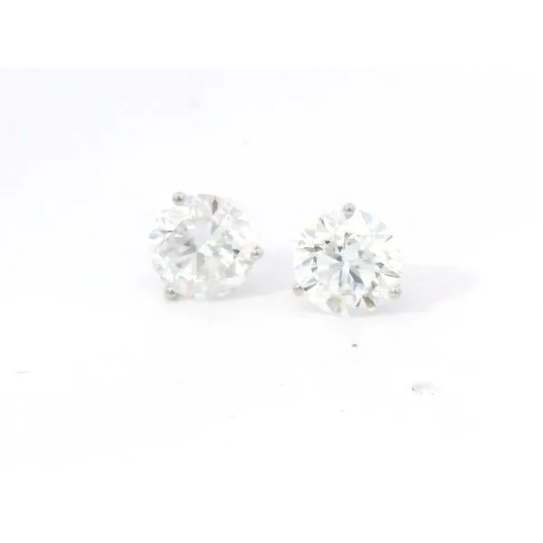14K White Gold Lab Grown Diamond Stud Earrings Tipton's Fine Jewelry Lawton, OK