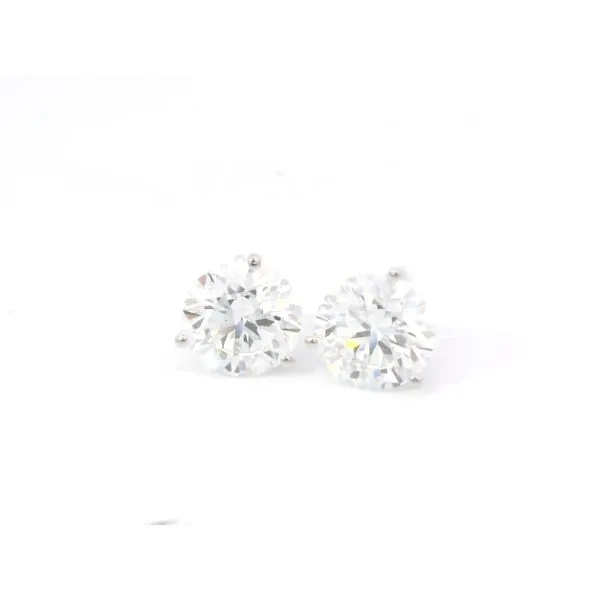 14K White Gold Lab Grown Diamond Stud Earrings Tipton's Fine Jewelry Lawton, OK