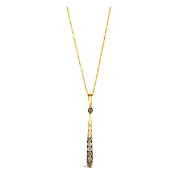 14K Yellow Gold Stick Diamond Necklace Tipton's Fine Jewelry Lawton, OK