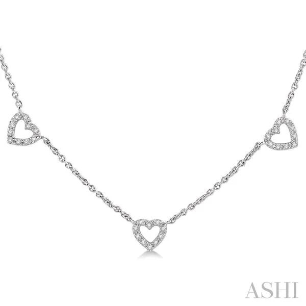 10K White Gold Diamond Heart Necklace Tipton's Fine Jewelry Lawton, OK