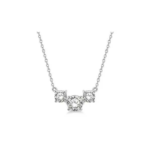 14K White Gold 3-Stone Diamond Pendant Tipton's Fine Jewelry Lawton, OK