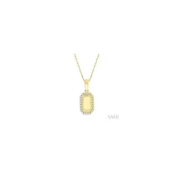 10Kt Yellow Gold Diamond Tag Pendant Tipton's Fine Jewelry Lawton, OK