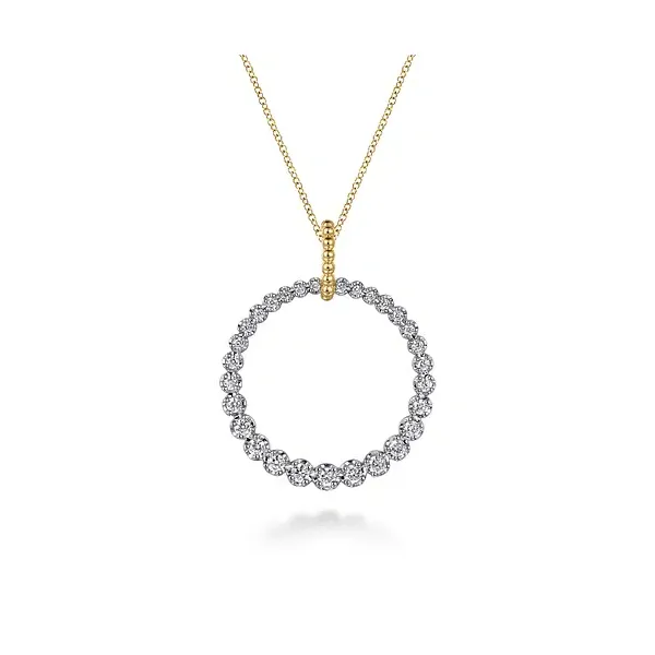 14Kt Two-Tone Diamond Pendant Tipton's Fine Jewelry Lawton, OK
