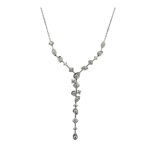 14K White Gold Diamond Necklace Tipton's Fine Jewelry Lawton, OK