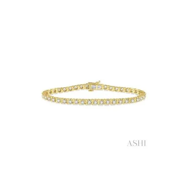 14K Yellow Gold Diamond Tulip Tennis Bracelet Tipton's Fine Jewelry Lawton, OK