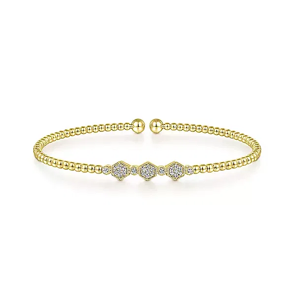 14K Yellow Gold Diamond Bujukan Bangle Tipton's Fine Jewelry Lawton, OK