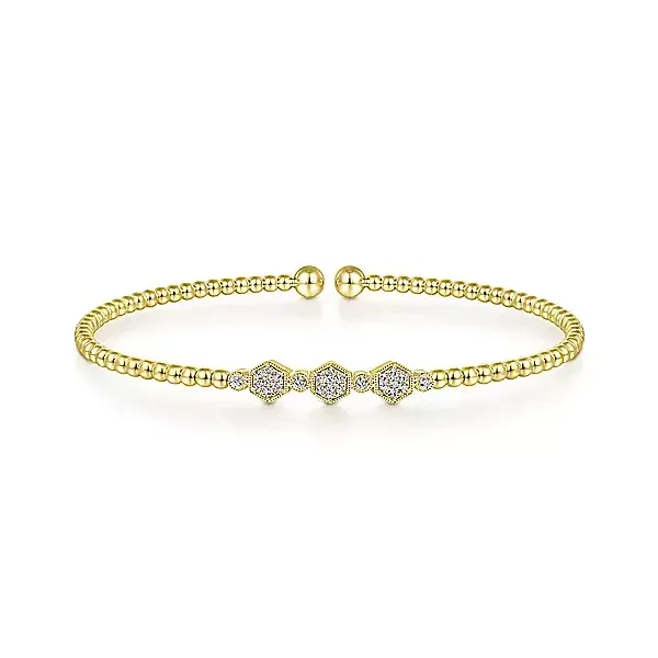 14K Yellow Gold Diamond Bujukan Bangle Tipton's Fine Jewelry Lawton, OK
