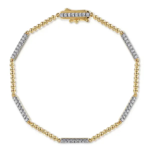 14K Yellow Gold Bujukan Diamond Tennis Bracelet Tipton's Fine Jewelry Lawton, OK