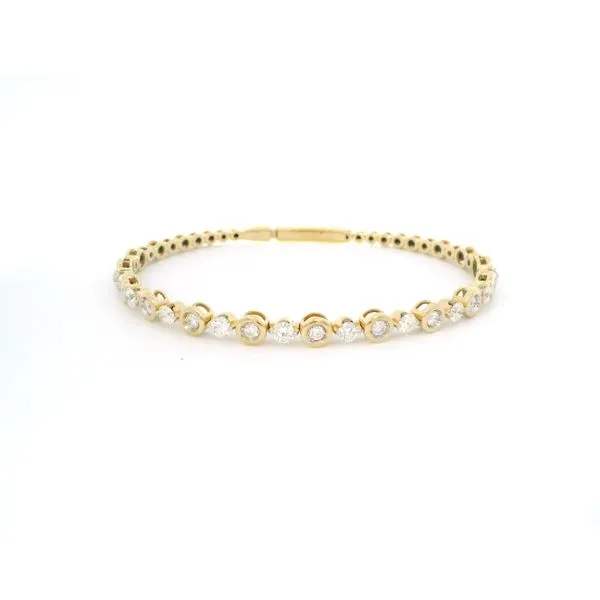14K Yellow Gold Diamond Bezel Set Bangle Tipton's Fine Jewelry Lawton, OK