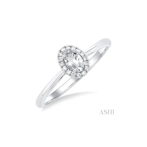 10K White Gold Ladies Colored Stone Ring Tipton's Fine Jewelry Lawton, OK