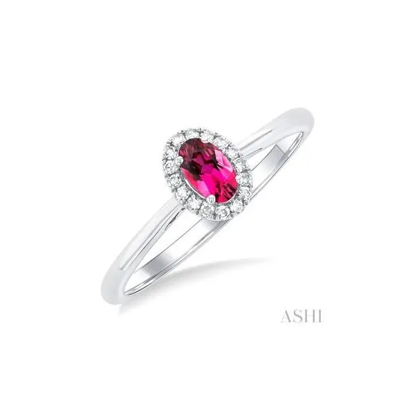 10K White Gold Ladies Colored Stone Ring Tipton's Fine Jewelry Lawton, OK