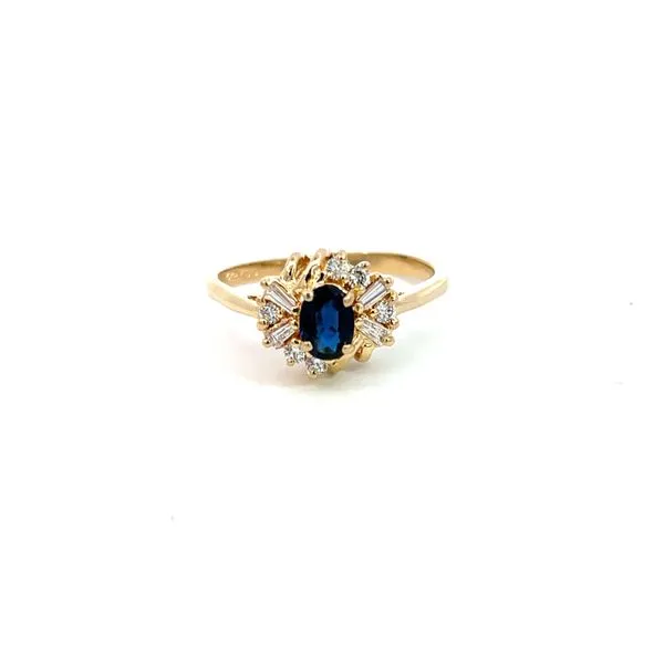 14K Yellow Gold Sapphire and Diamond Ring Tipton's Fine Jewelry Lawton, OK