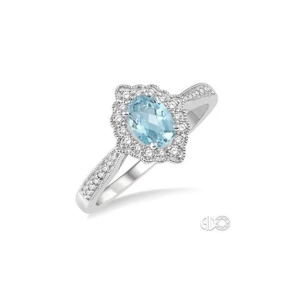 10K White Gold Ladies Colored Stone Ring Tipton's Fine Jewelry Lawton, OK