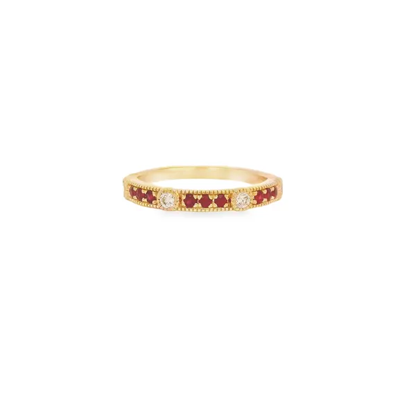 14Kt Yellow Ruby and Diamond Stackable Ring Tipton's Fine Jewelry Lawton, OK