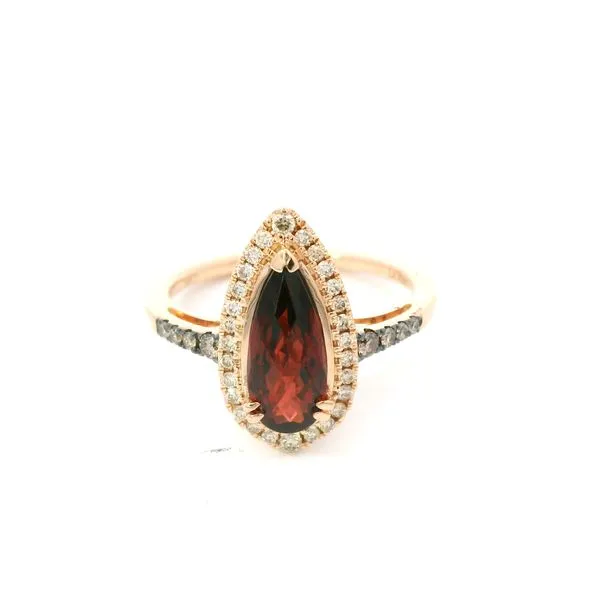 14K Rose Gold Ladies Pom Garnet Ring Tipton's Fine Jewelry Lawton, OK