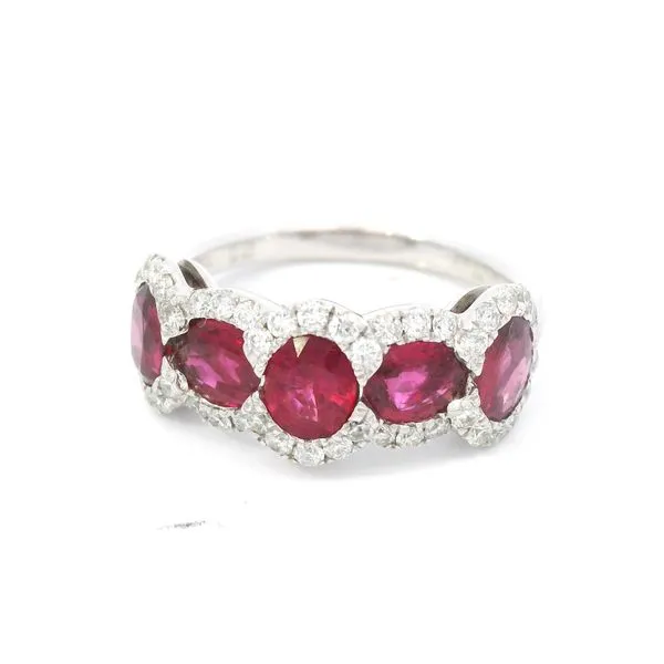 14K White Gold Ruby and Diamond Ring Tipton's Fine Jewelry Lawton, OK